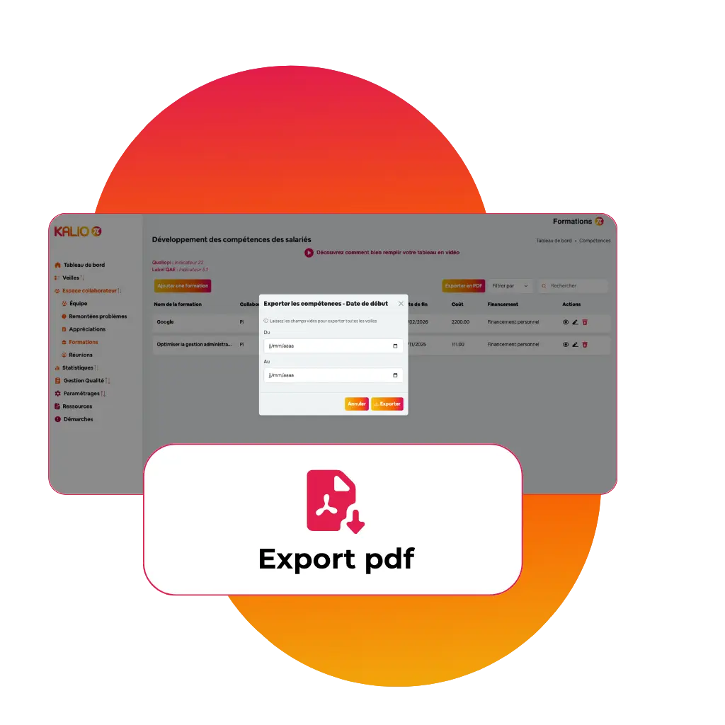 Exporter les compétences