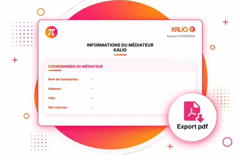 Export pdf mediateur
